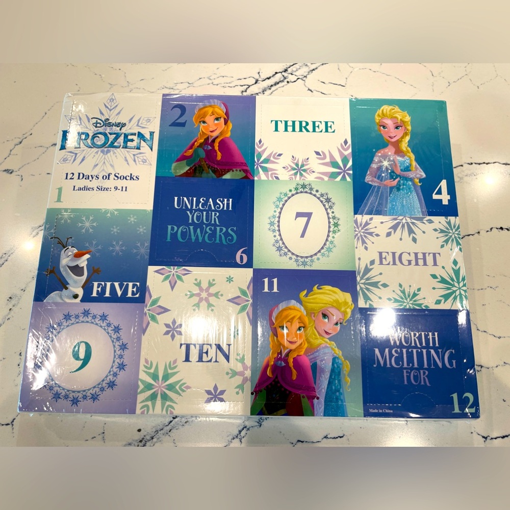 Disney Frozen 12 Days of socks New GIFT READY in sealed box